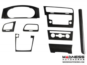 Volkswagen Golf Mk7 - Carbon Fiber - Interior Console Trim Kit 